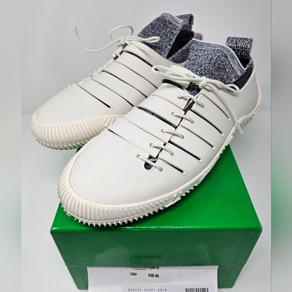 Bottega Veneta US 9 42 Off White Climber Sneaker Tech Knit Vibram Rubber $899 IT